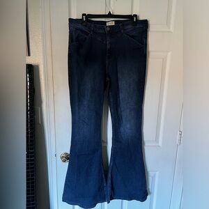 Shyanne dark blue high rise flared jeans size 34